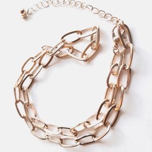 Gold Clip Chain Choker Necklace